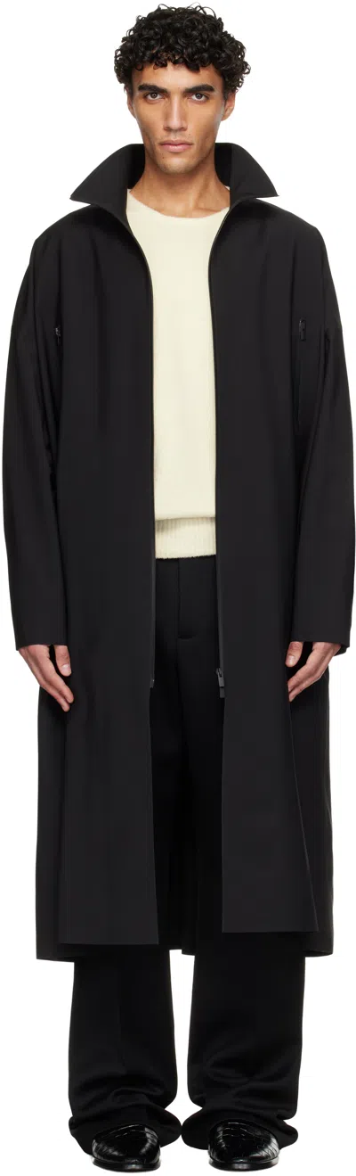 Fear Of God Black Technical Wool Trench Coat