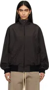 Fear Of God Black Textured Track Jacket In Black
