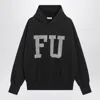 Fear Of God Black Vintage-effect Fu Hoodie In Black