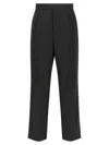 Fear Of God Herringbone Patterned Wool Pants With Relaxed Fit In Black