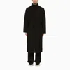 Fear Of God Black Wool Trench Coat With High Collar