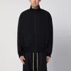 Fear Of God Black Nylon Bomber With High Collar In Black
