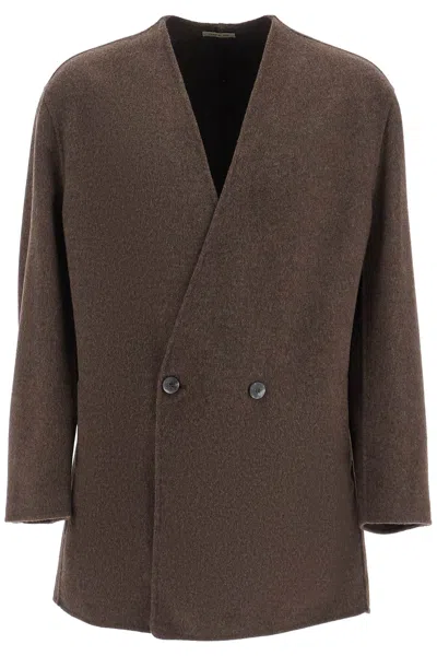 Fear Of God Men's Blazer Without Lapels In Brown