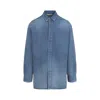 Fear Of God Long-sleeved Denim Shirt In Blue