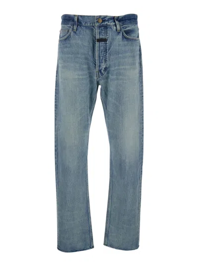 FEAR OF GOD BLUE RELAXED FIT JEANS