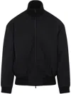 Fear Of God Oversized Cotton-blend Jersey Half-zip Sweatshirt In Black