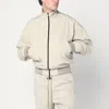 Fear Of God Beige Nylon And Polyester Jacket With High Collar And Zip In Grey