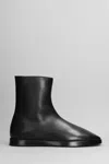 Fear Of God High Mule Ankle Boots In Black Leather In Black