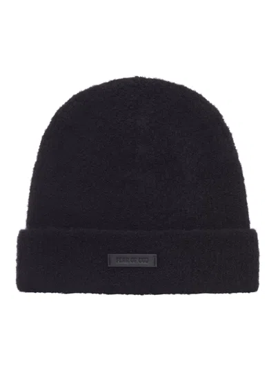 Fear Of God Boucle Knit Hat In Black