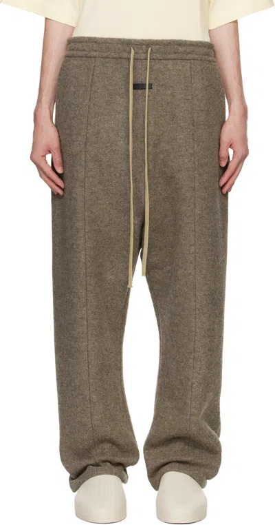 FEAR OF GOD BROWN BOILED WOOL FORUM LOUNGE PANTS