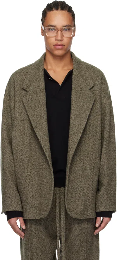 Fear Of God Brown California Blazer In Melange Wood