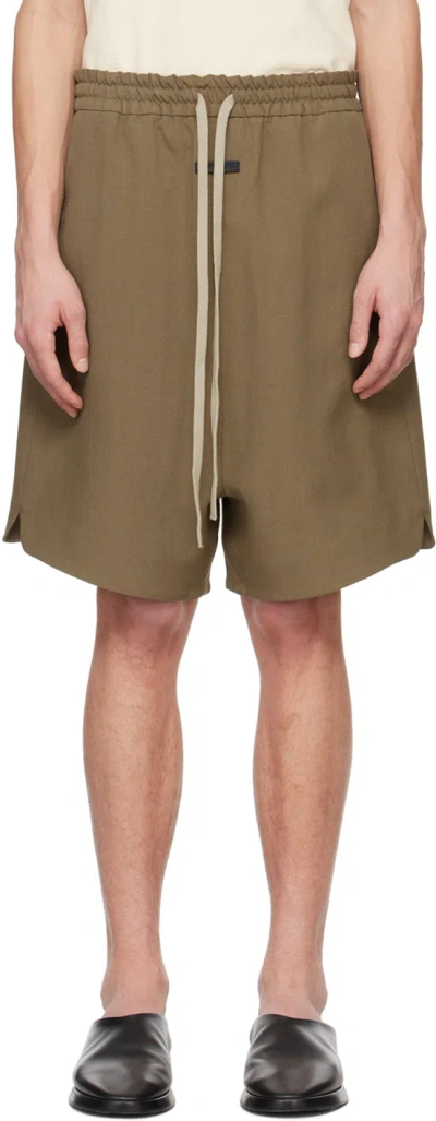Fear Of God Brown Relaxed Shorts In Deer
