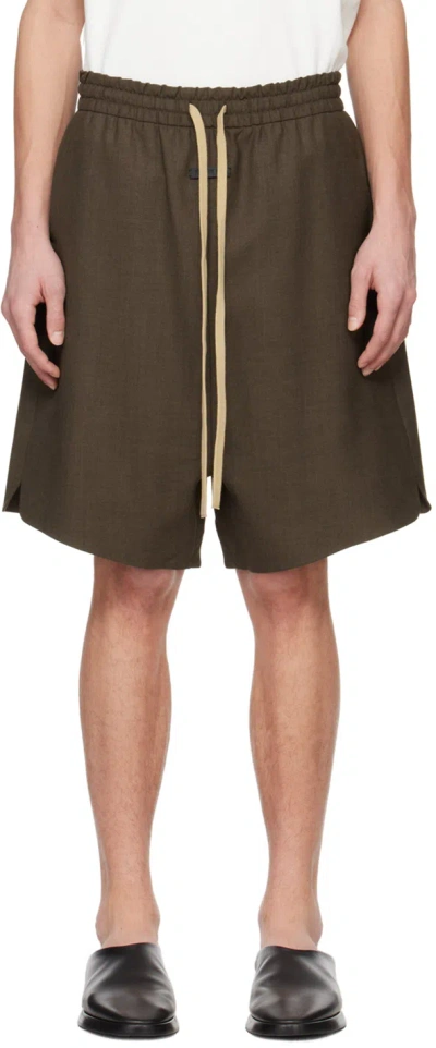 Fear Of God Brown Relaxed Shorts In Mocha