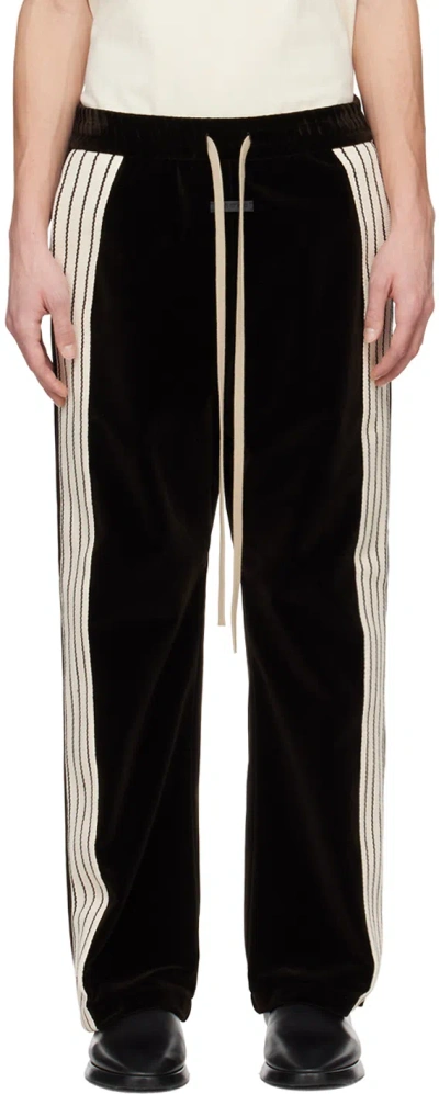 Fear Of God Brown Striped Forum Sweatpants In Mocha