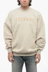 Fear Of God Brushed Cotton Eternal Sweatshirt With Embossed Print In Beige