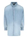 Fear Of God Relaxed Fit Denim Shirt With Classic Collar In Blue