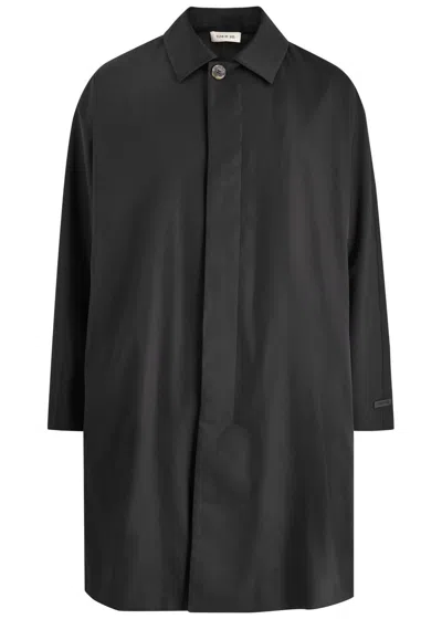 Fear Of God Car Nylon-blend Coat In Black