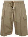 Fear Of God Cargo Shorts With Knee Length And Pleat Detailing In Melange Beige
