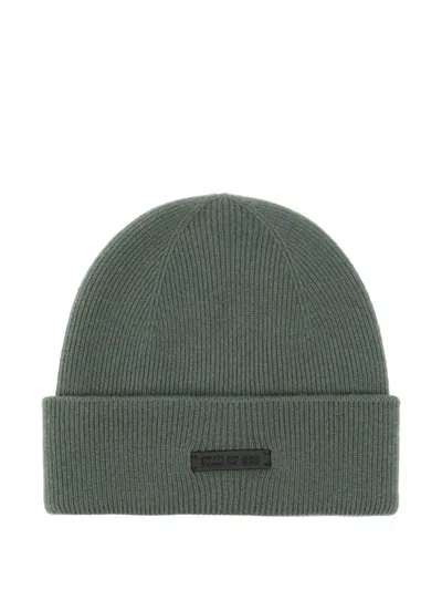 Fear Of God Cashmere Beanie In Green