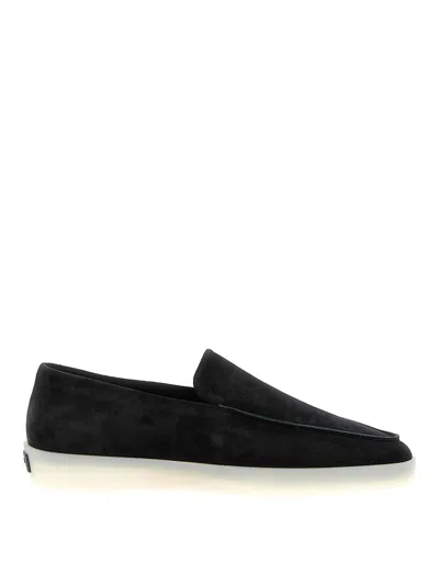 Fear Of God Suede Loafers With Rubber Sole And Round Toe In Black