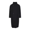 Fear Of God Asymmetrical Button Closure Wool-cashmere Blend Coat In Black