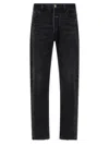 Fear Of God 5 Pocket Denim With Belt Loops And Frayed Hem In Black