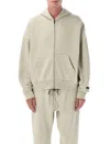 Fear Of God Classic Full-zip Hoodie With Double-layer Design And Unique Branding In Gray