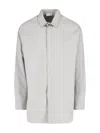 Fear Of God Long-sleeved Curved Hem Shirt In Gray