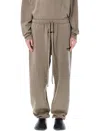 Fear Of God Relaxed Fit Sweatpants With Drawstring Cuffs And Logo Detail In Brown