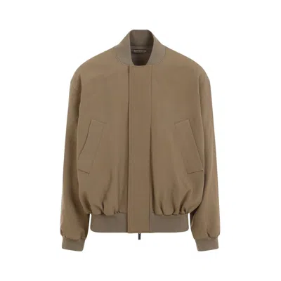 Fear Of God Concealed Fastened Bomber Jacket In Brown