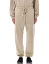 Fear Of God Vintage Core Fleece Sweatpants With Elastic Cuffs And In-seam Pockets In Brown