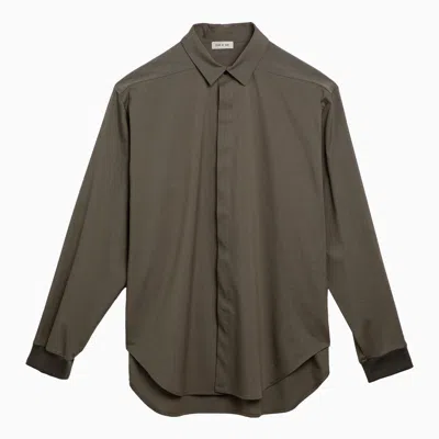 FEAR OF GOD FEAR OF GOD COTTON AND WOOL OXFORD SHIRT OLIVE