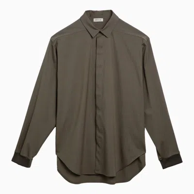 FEAR OF GOD FEAR OF GOD COTTON AND WOOL OXFORD SHIRT OLIVE MEN