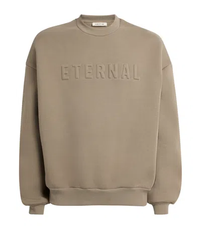 Fear Of God Solid Color Eternal Crew-neck Sweathirt With Embossed Detail L Standard Size In Beige