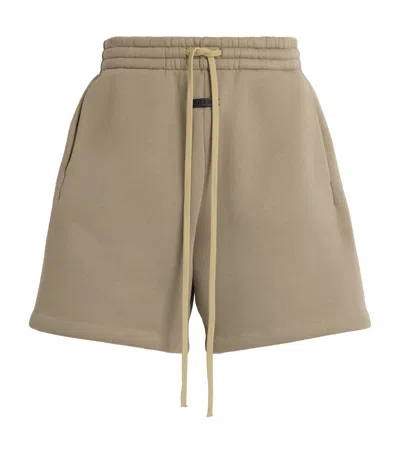 Fear Of God Cotton-blend Fleece Sweatshorts In Beige