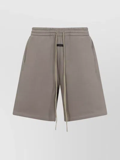 Fear Of God Cotton Blend Shorts With Inseam Pockets In Beige
