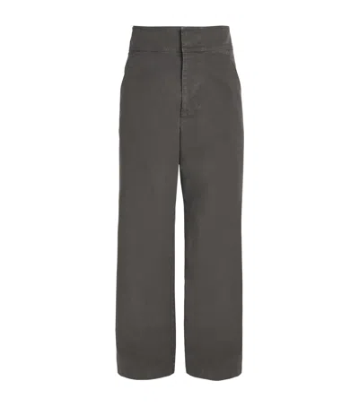 Fear Of God Cotton Flat Front Trousers In Gray