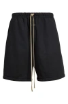 Fear Of God Mens Navy Tailored Brand-patch Relaxed Wool Shorts Xl In 001 - Black