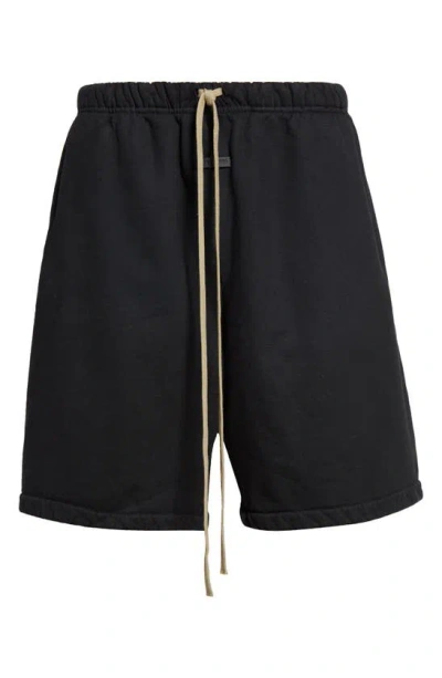 Fear Of God Black Relaxed Shorts In Nero