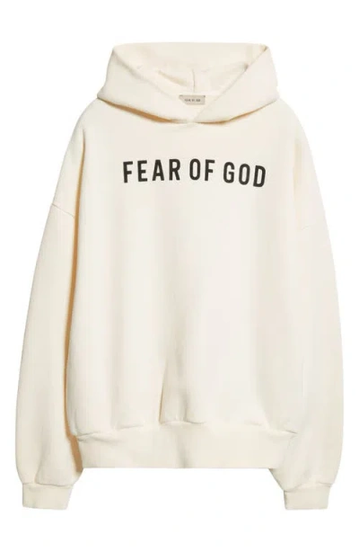 Fear Of God Cotton French Terry Logo Hoodie In White