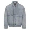 Fear Of God Denim Trucker Casual Jackets And Parka Blue