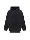 Fear Of God Full Zip-up Hoodie With Minimalist Design And Front Pocket In Black