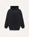 Fear Of God Full Zip-up Hoodie With Minimalist Design And Front Pocket In Black