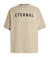 Fear Of God Grey T-shirt With Eternal Print On The Front And Logo Patch On The Back In Grey