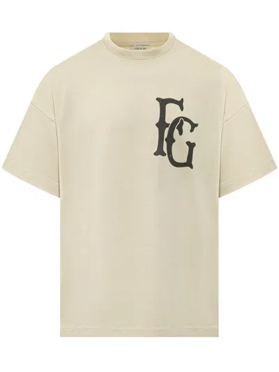 Fear Of God Cotton Raandon Ss Tee In Neutral