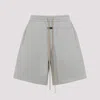 Fear Of God Drawstring Label Shorts In Dove Grey