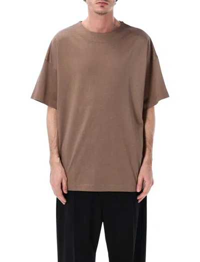 Fear Of God Cotton Viscose Clean Neck Tee In Brown