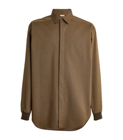 Fear Of God Cotton-wool Shirt In Green