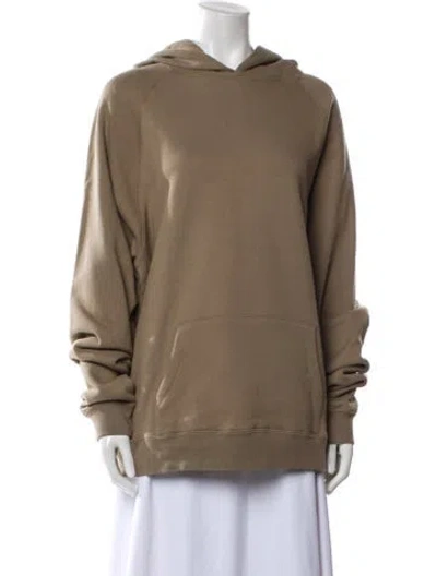 Pre-owned Fear Of God Cowl Neck Long Sleeve Sweatshirt In Brown