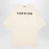 Fear Of God Cream-coloured T-shirt With Logo Men